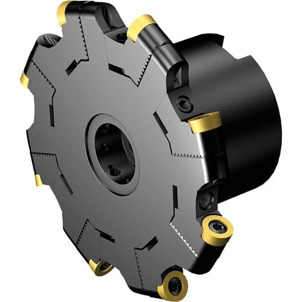 Sandvik Coromant - 3/8" Cutting Width, 0.925" Depth of Cut, 1" Hole Diam, 8 Tooth Indexable Slotting Cutter - Right Hand Cutting Direction - Eagle Tool & Supply