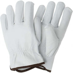 MCR Safety - Size L Leather Abrasion & Puncture Resistant Work Gloves - Eagle Tool & Supply