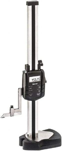 Starrett - 12" Electronic Height Gage - 0.0005" Resolution, Accurate to .0001", LCD Display, RS-232 Data Output - Eagle Tool & Supply