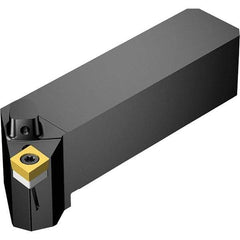 Sandvik Coromant - Left Hand Cut, -5° Lead Angle, 25.4mm Shank Height x 25.4mm Shank Width, Neutral Rake Indexable Turning Toolholder - CCMT 09 T3 08 Insert Compatibility, Series CoroTurn 107 - Eagle Tool & Supply