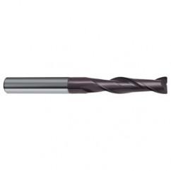 1/2 Dia. x 4-1/2 Overall Length 2-Flute Square End Solid Carbide SE End Mill-Round Shank-Center Cut-Firex - Eagle Tool & Supply