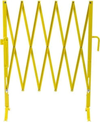 Illinois Engineered Products - 40" High Aisle Gate - Galvanized Steel, Yellow - Eagle Tool & Supply