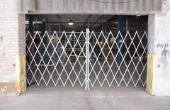 Illinois Engineered Products - 102" High Bi-Parting Folding Gates - Galvanized Steel, Silver - Eagle Tool & Supply