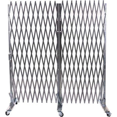 Illinois Engineered Products - 7' High Portable Traffic Control Gate - Galvanized Steel, Silver - Eagle Tool & Supply