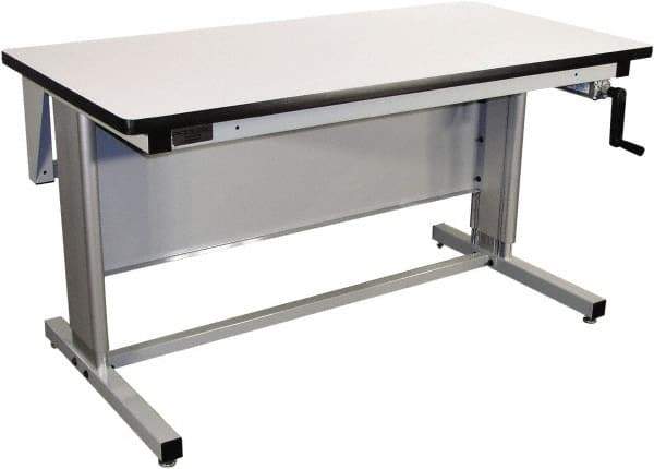 Proline - 72 Wide x 30" Deep x 42" High, Static Dissipative Workbench - T-Molded Edge, Adjustable Height Legs, Gray - Eagle Tool & Supply