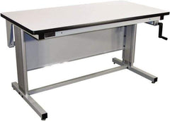 Proline - 72 Wide x 30" Deep x 42" High, Static Dissipative Workbench - T-Molded Edge, Adjustable Height Legs, Gray - Eagle Tool & Supply
