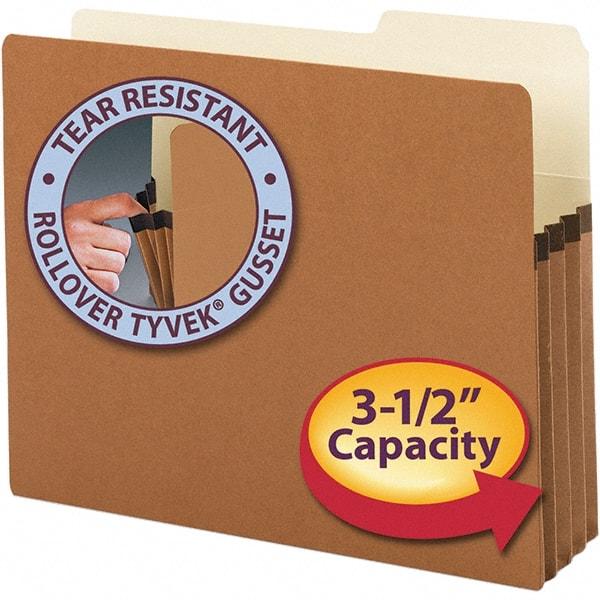 SMEAD - 11-3/4 x 10", Letter Size, Redrope, Expansion Folders - 11 Point Stock, 2/5 Tab Cut Location - Eagle Tool & Supply