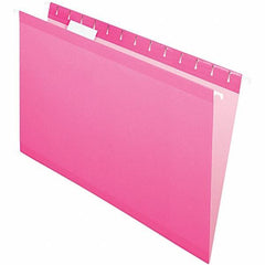 Pendaflex - 8-1/2 x 14", Legal, Pink, Hanging File Folder - 11 Point Stock, 1/5 Tab Cut Location - Eagle Tool & Supply