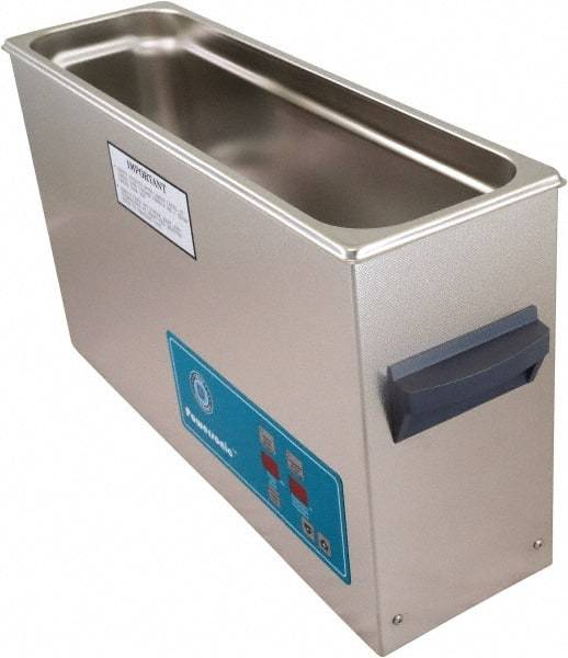 CREST ULTRASONIC - Bench Top Water-Based Ultrasonic Cleaner - 2.5 Gal Max Operating Capacity, Stainless Steel Tank, 10-5/8" High x 20-1/4" Long x 6" Wide, 115 Input Volts - Eagle Tool & Supply