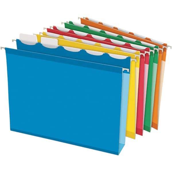 Pendaflex - 8-1/2 x 11", Letter Size, Assorted Colors, Hanging File Folder - 11 Point Stock, 1/5 Tab Cut Location - Eagle Tool & Supply