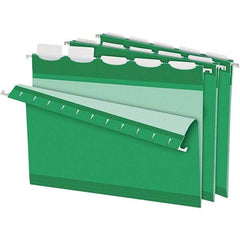 Pendaflex - 8-1/2 x 11", Letter Size, Bright Green, Hanging File Folder - 11 Point Stock, 1/5 Tab Cut Location - Eagle Tool & Supply