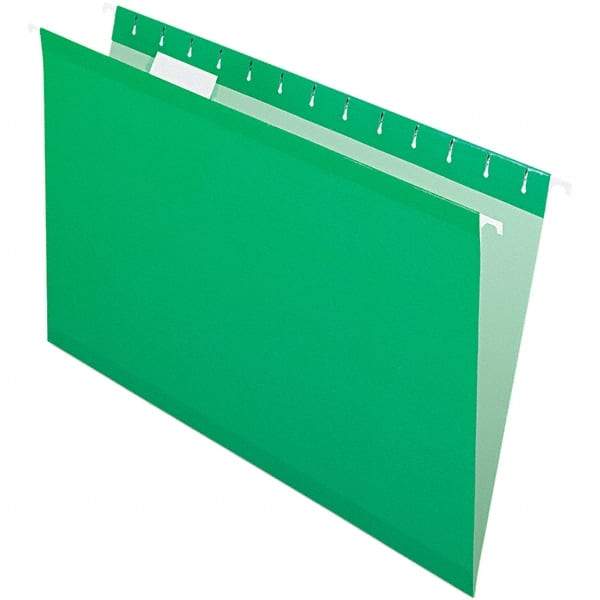 Pendaflex - 8-1/2 x 14", Legal, Bright Green, Hanging File Folder - 11 Point Stock, 1/5 Tab Cut Location - Eagle Tool & Supply