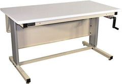 Proline - 60 Wide x 30" Deep x 42" High, Static Dissipative Workbench - Bull Nose Edge, Adjustable Height Legs, Beige - Eagle Tool & Supply