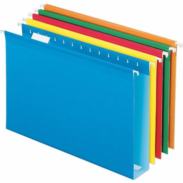 Pendaflex - 8-1/2 x 14", Legal, Assorted Colors, Hanging File Folder - 11 Point Stock, 1/5 Tab Cut Location - Eagle Tool & Supply