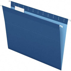 Pendaflex - 8-1/2 x 11", Letter Size, Navy, Hanging File Folder - 11 Point Stock, 1/5 Tab Cut Location - Eagle Tool & Supply