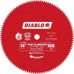 Freud - 14" Blade Diam, 108 Teeth, Carbide-Tipped Cold Saw Blade - 1" Arbor Hole Diam, 0.071" Blade Thickness - Eagle Tool & Supply