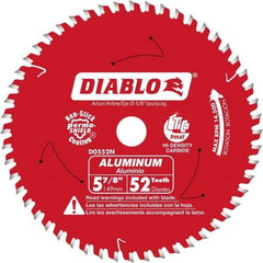 Freud - 5-7/8" Blade Diam, 52 Teeth, Carbide-Tipped Cold Saw Blade - 5/8" Arbor Hole Diam, 0.045" Blade Thickness - Eagle Tool & Supply