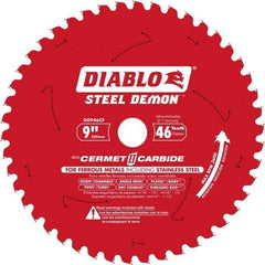 Freud - 9" Blade Diam, 46 Teeth, Carbide-Tipped Cold Saw Blade - 1" Arbor Hole Diam, 1/16" Blade Thickness - Eagle Tool & Supply