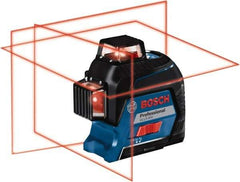 Bosch - 3 Beam 200' Max Range Self Leveling Line Laser - 3/32" at 30' Accuracy, Battery Included - Eagle Tool & Supply