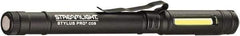 Streamlight - White LED Bulb, 160 Lumens, Penlight Flashlight - Black Aluminum Body, 1 3.7V Lithium-Ion Battery Included - Eagle Tool & Supply