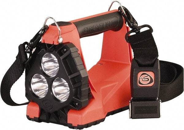 Streamlight - White, Blue LED Bulb, 1,200 Lumens, Spotlight/Lantern Flashlight - Orange Polycarbonate Body, 1 3.7V Lithium-Ion Battery Included - Eagle Tool & Supply