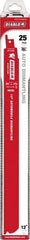 Freud - 12" Long x 1" Thick, Bi-Metal Reciprocating Saw Blade - Straight Profile, 14 to 18 TPI, Toothed Edge, Tang Shank - Eagle Tool & Supply