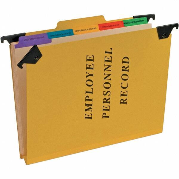 Pendaflex - 11-3/4 x 9-3/4", Letter Size, Yellow, File Folders with Top Tab - 20 Point Stock, 2nd Position Tab Cut Location - Eagle Tool & Supply