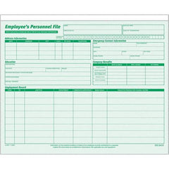 TOPS - 11-3/4 x 9-1/4", Letter Size, Green, File Folders with Top Tab - Straight Tab Cut Location - Eagle Tool & Supply