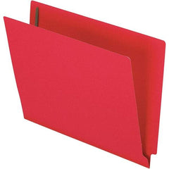 Pendaflex - 8-1/2 x 11", Letter Size, Red, File Folders with End Tab - 11 Point Stock, Straight Tab Cut Location - Eagle Tool & Supply