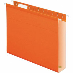 Pendaflex - 8-1/2 x 11", Letter Size, Orange, Hanging File Folder - 11 Point Stock, 1/5 Tab Cut Location - Eagle Tool & Supply