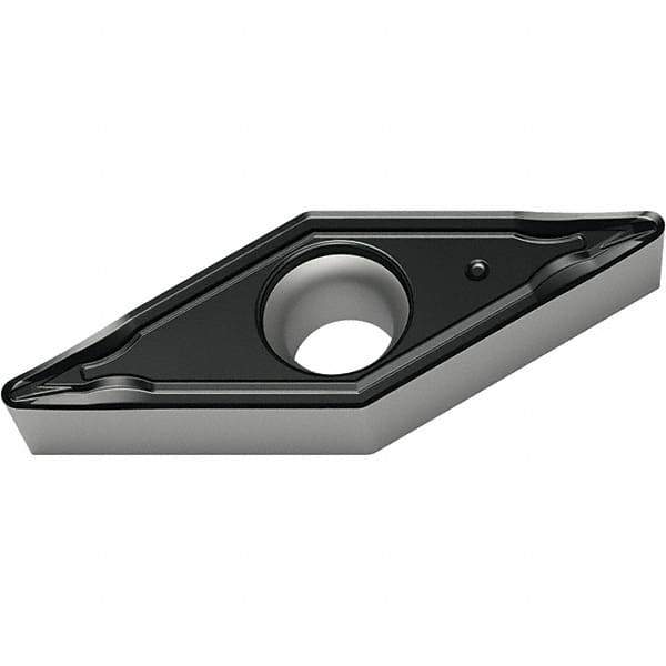 Walter - VCMT FM4 Grade WSM10S Turning Insert - TiAlN+Al2O3+(Al) Finish, 35° Rhombic, 6.35mm Inscr Circle, 3.18mm Thick, 0.4mm Corner Radius - Eagle Tool & Supply