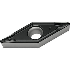 Walter - VCMT FM4 Grade WSM10S Turning Insert - TiAlN+Al2O3+(Al) Finish, 35° Rhombic, 6.35mm Inscr Circle, 3.18mm Thick, 0.4mm Corner Radius - Eagle Tool & Supply