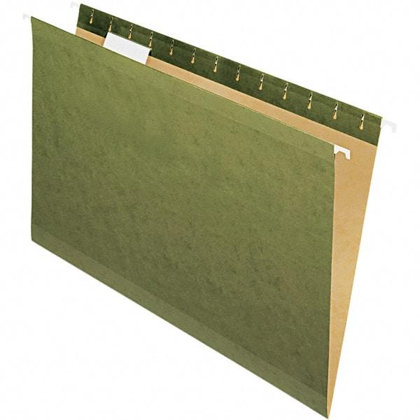 Pendaflex - 8-1/2 x 14", Legal, Standard Green, Hanging File Folder - 11 Point Stock, Straight Tab Cut Location - Eagle Tool & Supply