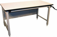 Proline - 72 Wide x 30" Deep x 42" High, Static Dissipative Workbench - T-Molded Edge, Adjustable Height Legs, Gray - Eagle Tool & Supply
