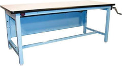 Proline - 60 Wide x 30" Deep x 42" High, Plastic Laminate Workbench - T-Molded Edge, Adjustable Height Legs, Blue - Eagle Tool & Supply