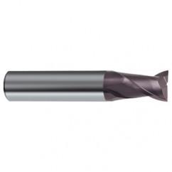 1/8 Dia. x 1-1/2 Overall Length 2-Flute Square End Solid Carbide SE End Mill-Round Shank-Center Cut-Firex - Eagle Tool & Supply