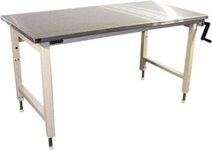 Proline - 60 Wide x 30" Deep x 42" High, Stainless Steel Workbench - Adjustable Height Legs, Beige - Eagle Tool & Supply