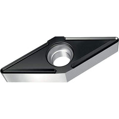 Walter - VBMT FP6 Grade WPP10S Turning Insert - TiCN+Al2O3+(TiCN) Finish, 35° Rhombic, 9.53mm Inscr Circle, 4.76mm Thick, 0.8mm Corner Radius - Eagle Tool & Supply
