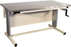 Proline - 60 Wide x 30" Deep x 42" High, Stainless Steel Workbench - Adjustable Height Legs, Beige - Eagle Tool & Supply
