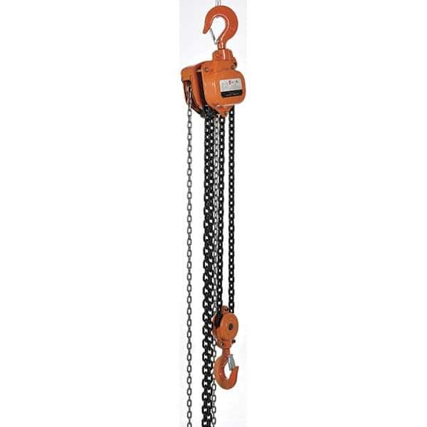 Vestil - 10,000 Lb Lifting Capacity, 20' Lift Height, Hand Hoist - Made from Chain - Eagle Tool & Supply