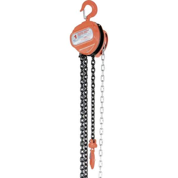 Vestil - 2,000 Lb Lifting Capacity, 20' Lift Height, Hand Hoist - Made from Chain - Eagle Tool & Supply