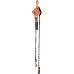 Vestil - 1,500 Lb Lifting Capacity, 5' Lift Height, Lever Hoist - Made from Chain - Eagle Tool & Supply
