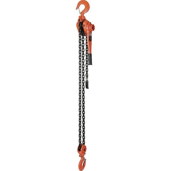 Vestil - 12,000 Lb Lifting Capacity, 5' Lift Height, Lever Hoist - Made from Chain - Eagle Tool & Supply