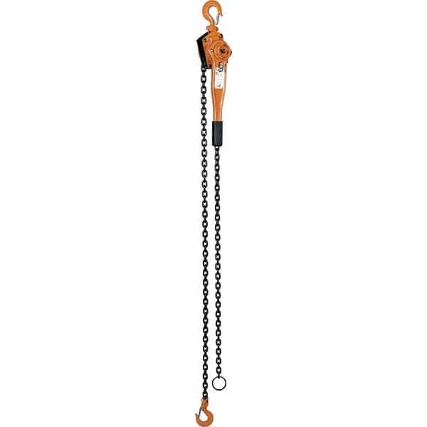 Vestil - 3,000 Lb Lifting Capacity, 10' Lift Height, Lever Hoist - Made from Chain - Eagle Tool & Supply