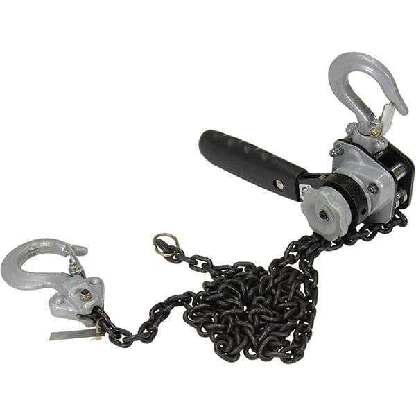 Vestil - 500 Lb Lifting Capacity, 5' Lift Height, Lever Hoist - Made from Chain - Eagle Tool & Supply
