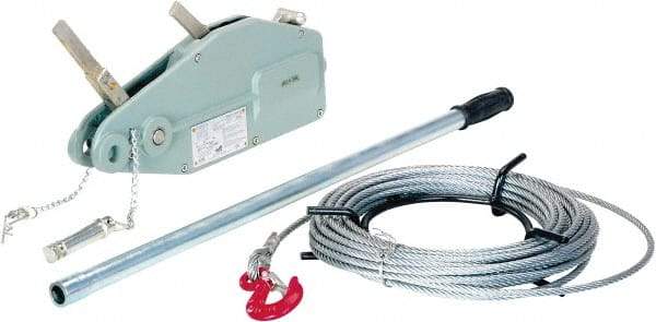 Vestil - 1,500 Lb Lifting Capacity, 60' Lift Height, Puller Hoist - Made from Wire Rope - Eagle Tool & Supply