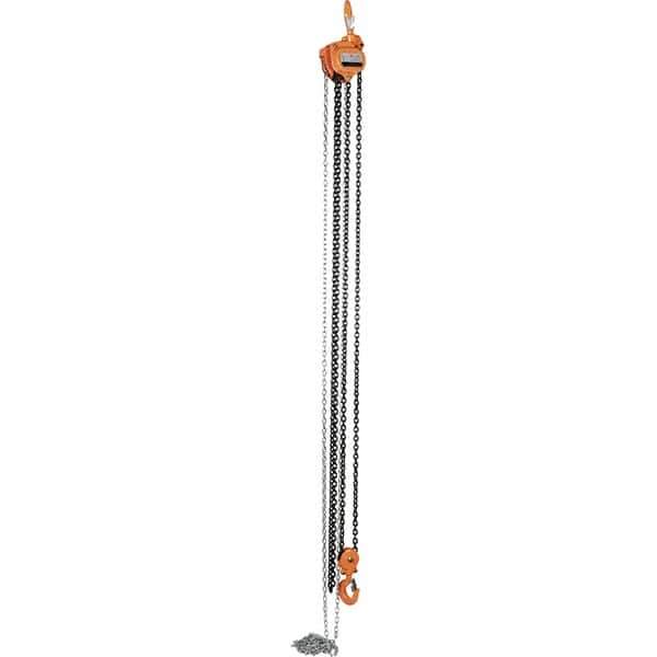 Vestil - 6,000 Lb Lifting Capacity, 15' Lift Height, Hand Hoist - Made from Chain - Eagle Tool & Supply