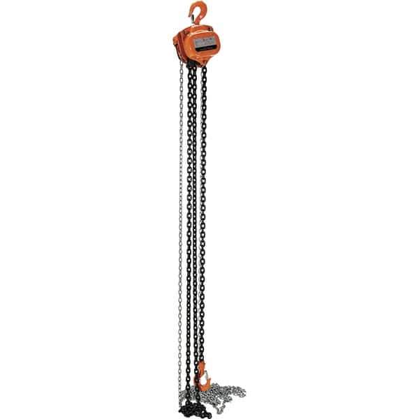 Vestil - 4,000 Lb Lifting Capacity, 20' Lift Height, Hand Hoist - Made from Chain - Eagle Tool & Supply