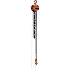 Vestil - 4,000 Lb Lifting Capacity, 10' Lift Height, Hand Hoist - Made from Chain - Eagle Tool & Supply