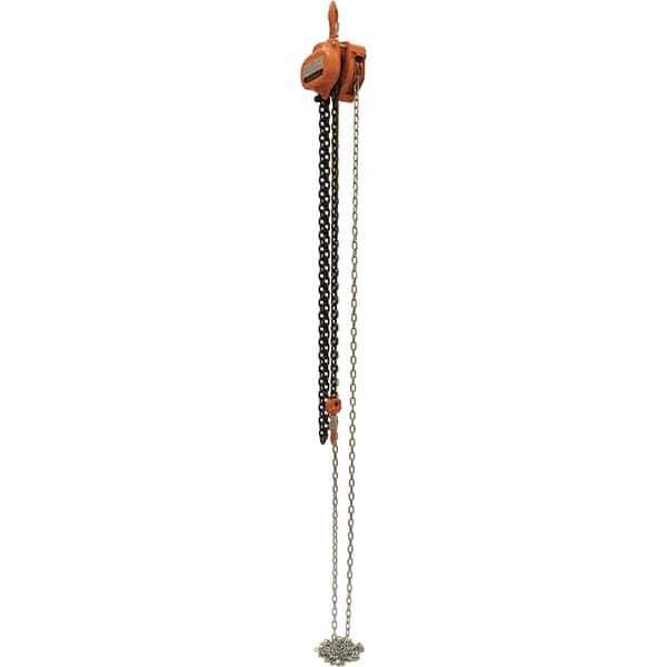 Vestil - 3,000 Lb Lifting Capacity, 10' Lift Height, Hand Hoist - Made from Chain - Eagle Tool & Supply